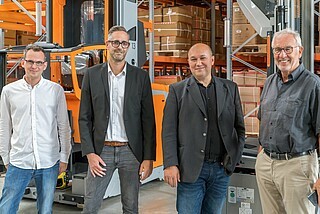 Osoby odpowiedzialne za wdrożenie STILL w Hase: Project Coordinator Maximilian Engels, STILL Project Manager Lars Lemke, Managing Director Robert Daratha, Founder i Prezes Theodor Wagner